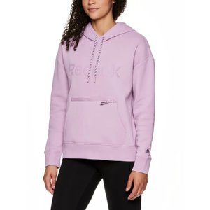 Reebok Womens Super Soft Hoodie with Zipper Pocket Light Purple Multiple Sizes
